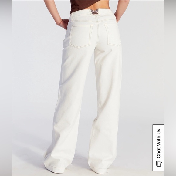 PacSun Denim - PacSun Casey Low Rise Baggy Butterfly Stamp Jeans